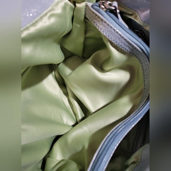 B. Makowsky Pale Grey Shimmer handbag - Picture 9 of 11